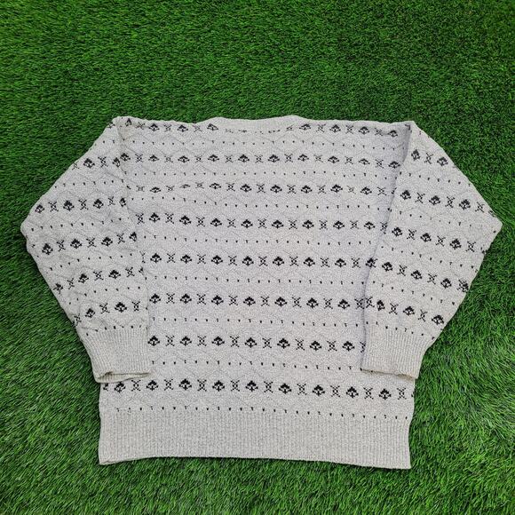 Vintage 80s MOD Sweater Medium 22x26 Baggy USA - Picture 3 of 11